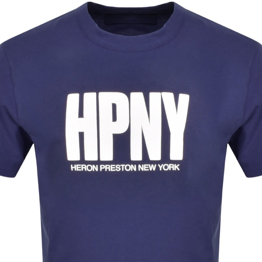 Heron Preston HPNY Logo T Shirt Navy | Mainline Menswear Sweden